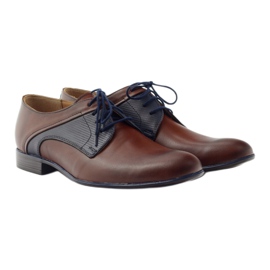 Zapatos de hombre Tur 328 marrón multicolor 4