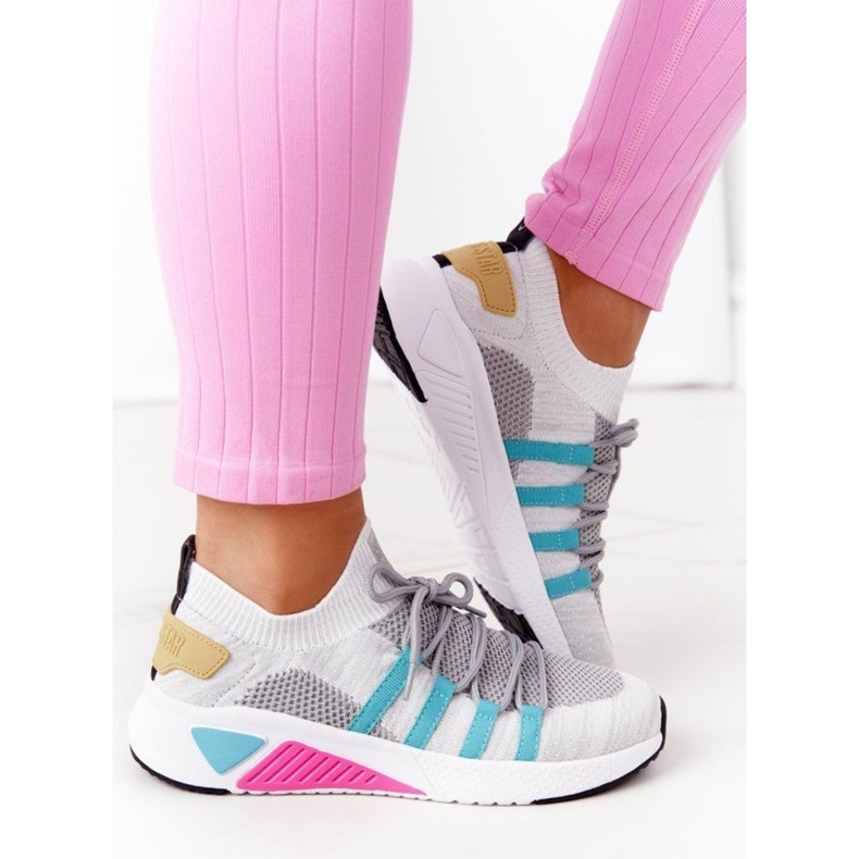 Zapatos Deportivos de Mujer Memory Foam Big Star HH274531 Blanco-Gris multicolor 2 Zapatos Deportivos de Mujer Memory Foam Big Star HH274531 Blanco-Gris multicolor 2