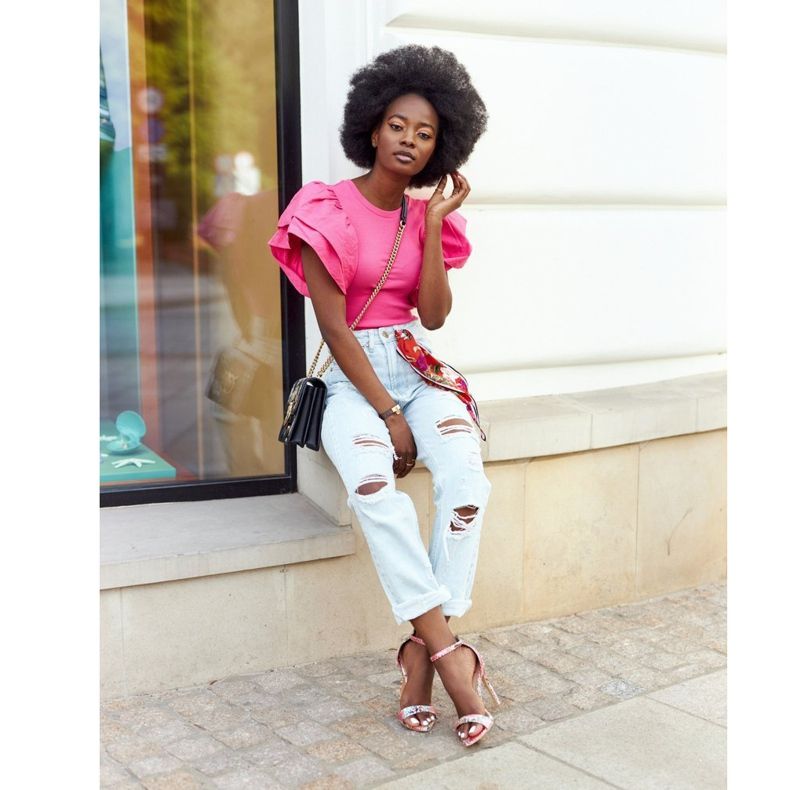 Sandalias de tacón alto con estampado de serpiente Lu Boo Pink rosa multicolor 2