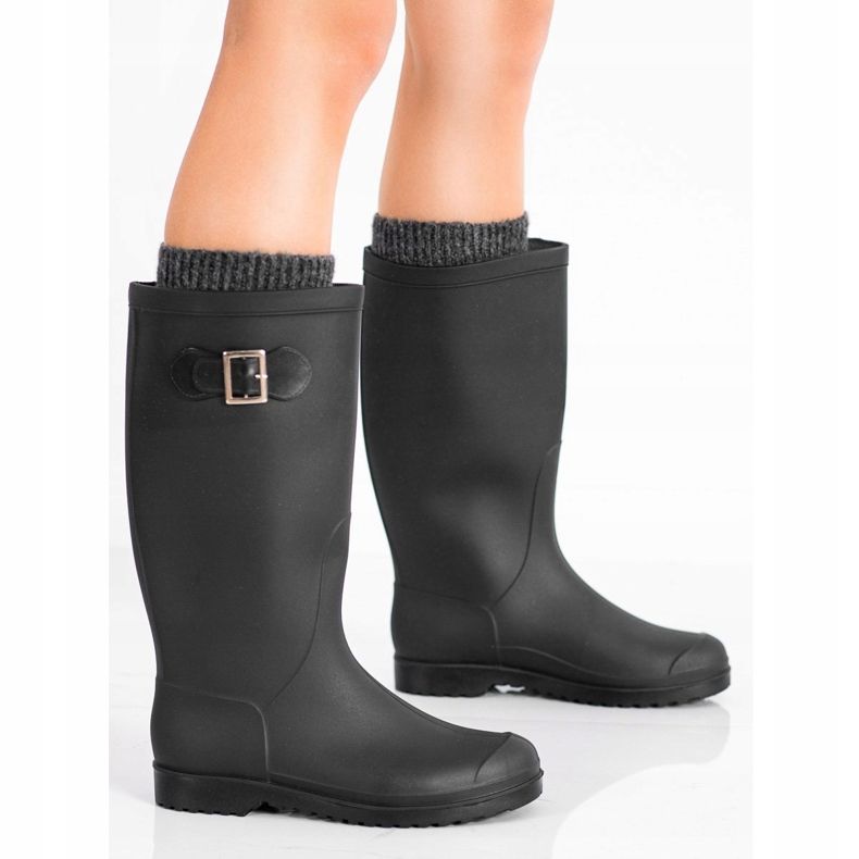 SHELOVET Chanclos de goma altos negro 1