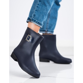 SHELOVET Chanclos de goma con hebilla azul marino azul 3