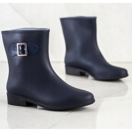 SHELOVET Chanclos de goma con hebilla azul marino azul 1
