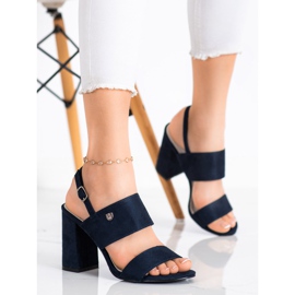 Goodin Sandalias en una barra ancha azul 3