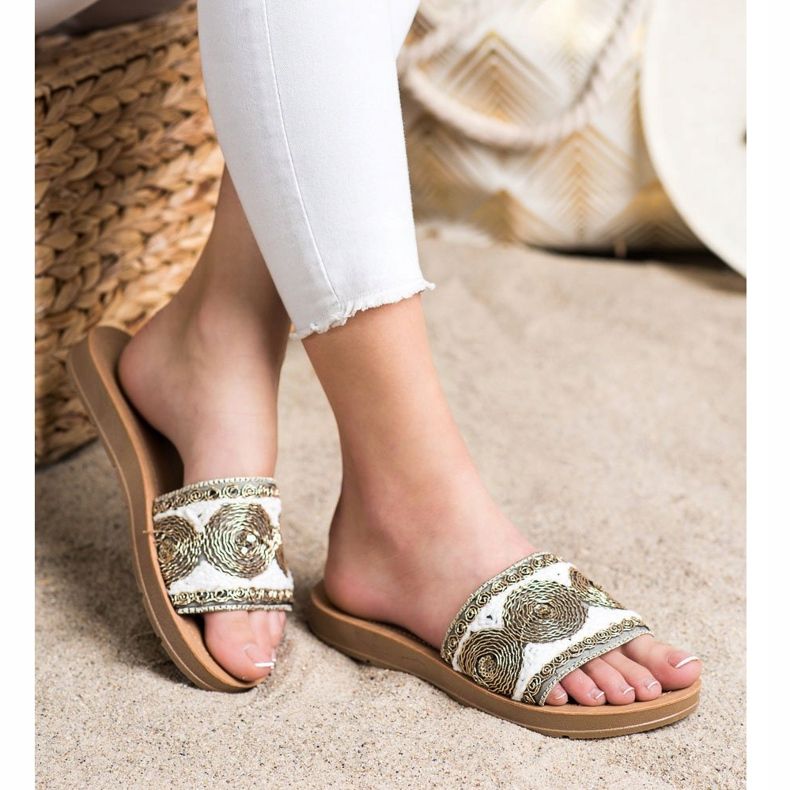 Bona Zapatillas con estilo blanco gris 1