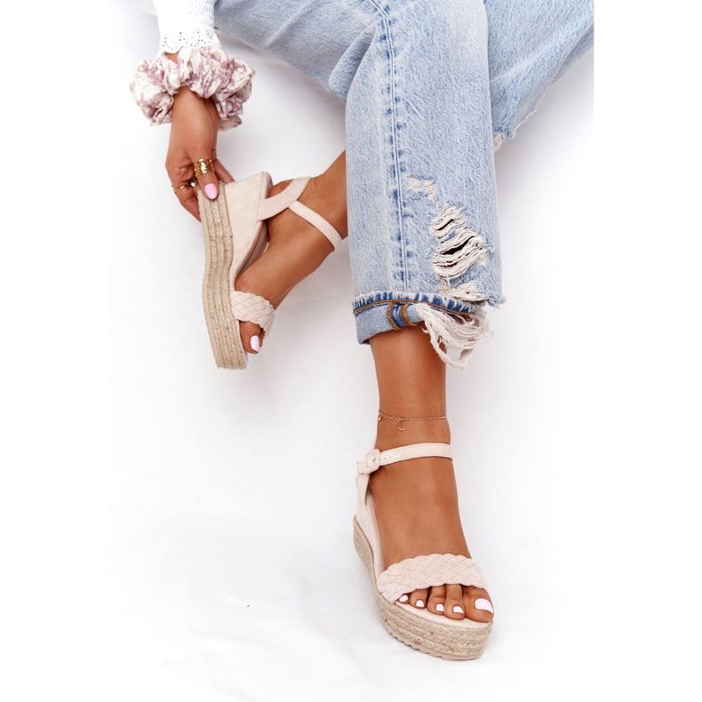 PS1 Sandalias de cuña baleares beige 5