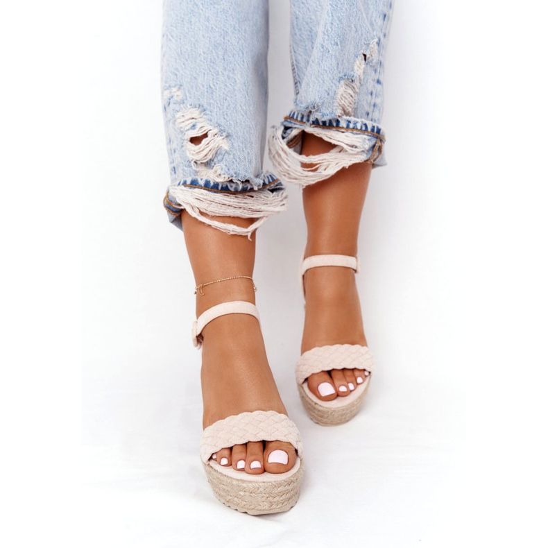 PS1 Sandalias de cuña baleares beige 4