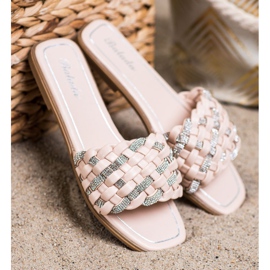 Balada Pantuflas Con Circonita Cúbica beige 2