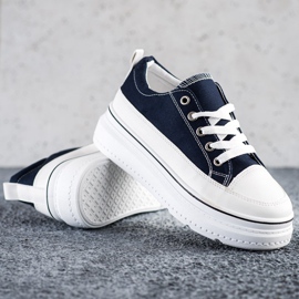 Seastar Zapatillas de moda en la plataforma azul marino azul 1