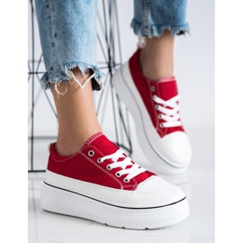 Seastar Zapatillas de moda en la plataforma rojo 2