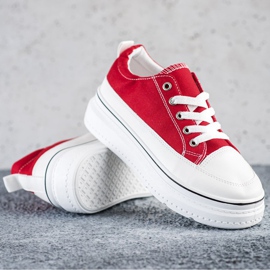 Seastar Zapatillas de moda en la plataforma rojo 1