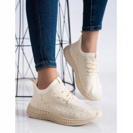 SHELOVET Zapatillas de textil beige 2