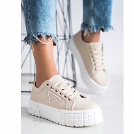 Goodin Zapatos de moda en beige Zapatillas deportivas marrón 3