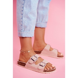 EVE Pantuflas De Mujer En Corcho Con Broches Rosa Si Señor 3