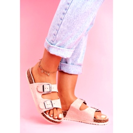 EVE Pantuflas De Mujer En Corcho Con Broches Rosa Si Señor 1