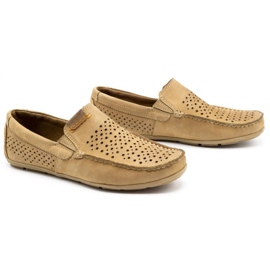 Olivier Zapatos de hombre mocasín 906 para el verano beige 1