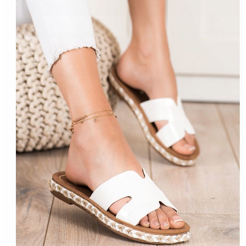 SHELOVET Pantuflas Blancas Casuales blanco 1