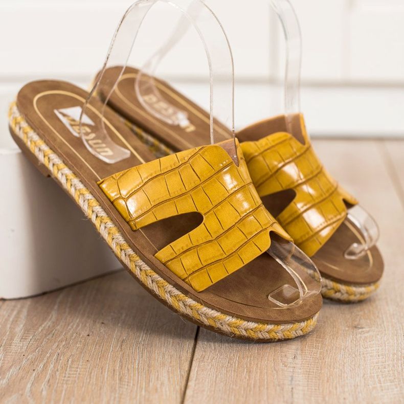 SHELOVET Pantuflas Amarillas Casuales amarillo 2