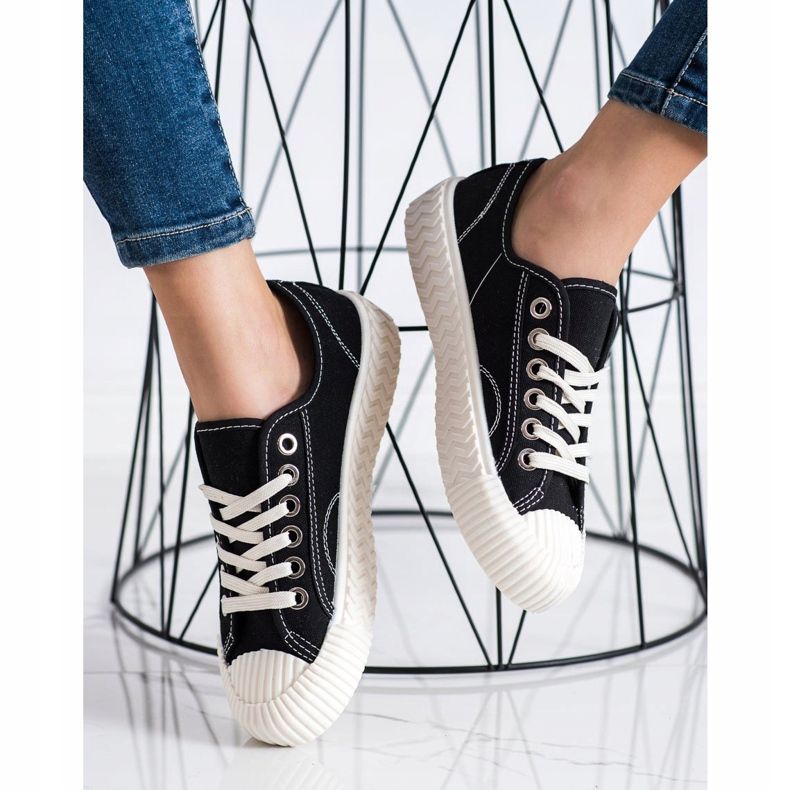 SHELOVET Zapatillas en la plataforma negro 2