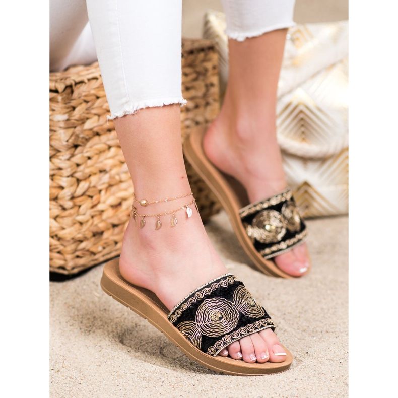 Bona Zapatillas con estilo negro 1