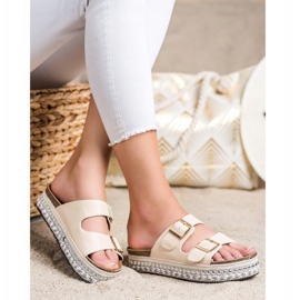 SHELOVET Zapatillas Con Plataforma Decorativa beige 3