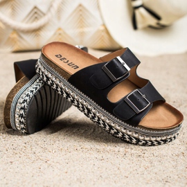 SHELOVET Zapatillas Con Plataforma Decorativa negro 2