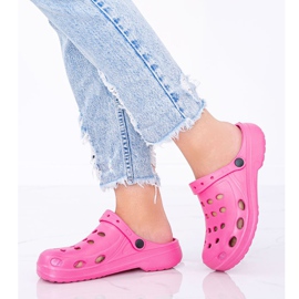 Pantuflas crochet mujer karolinos rosa 1