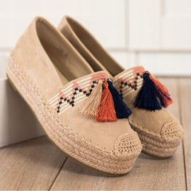 Coura Alpargatas De Ante Con Flecos beige 2