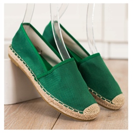 SHELOVET Alpargatas caladas verdes 3