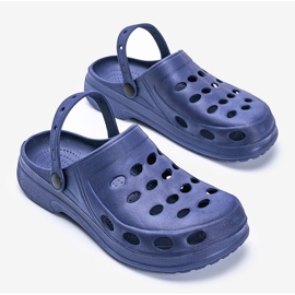 Pantuflas azul marino de david para hombre 2
