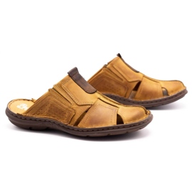 Polbut Pantuflas hombre piel 312 rojo multicolor naranja 3