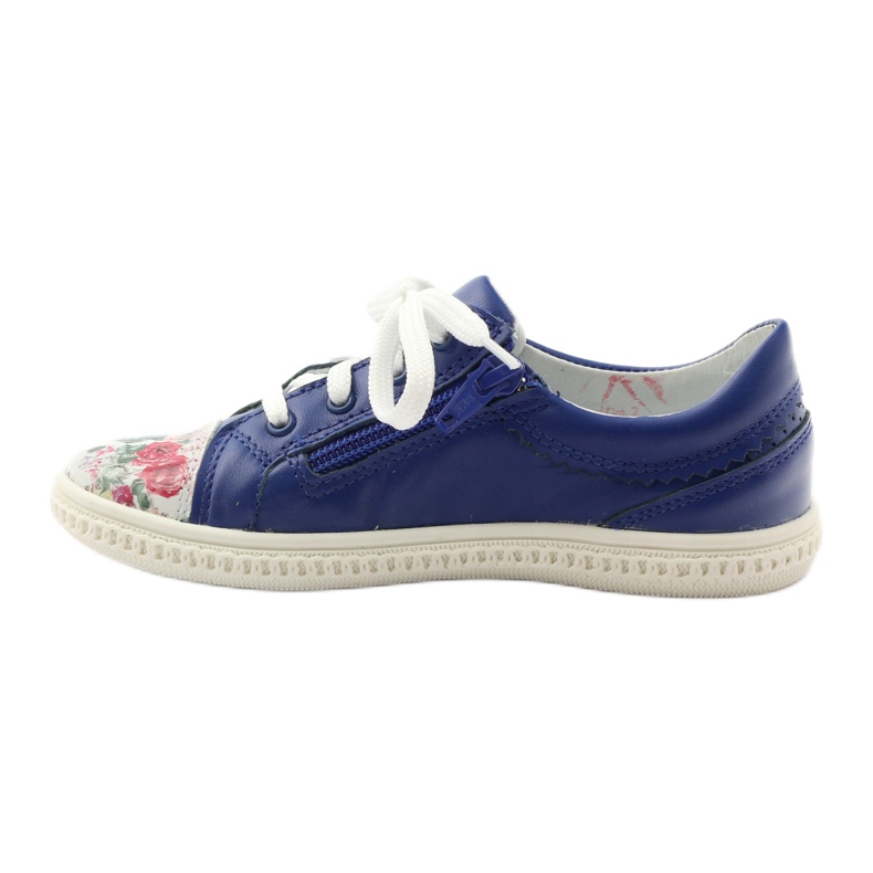 Zapatos niña flores Bartek 15524 blanco púrpura azul rosa verde 2
