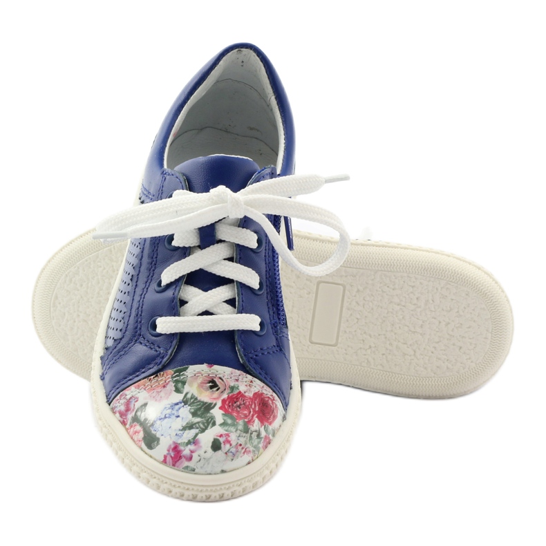 Zapatos niña flores Bartek 15524 blanco violeta azul rosado verde 3