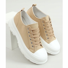 Zapatillas de mujer beige LA122 Khaki caqui 1