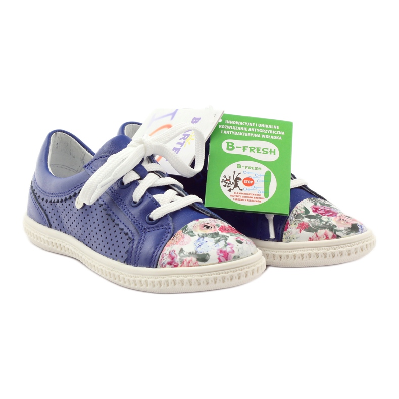 Zapatos niña flores Bartek 15524 blanco púrpura azul rosa verde 4