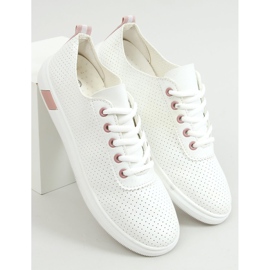 Zapatillas de mujer blancas y rosas LA42 Pink blanco 1