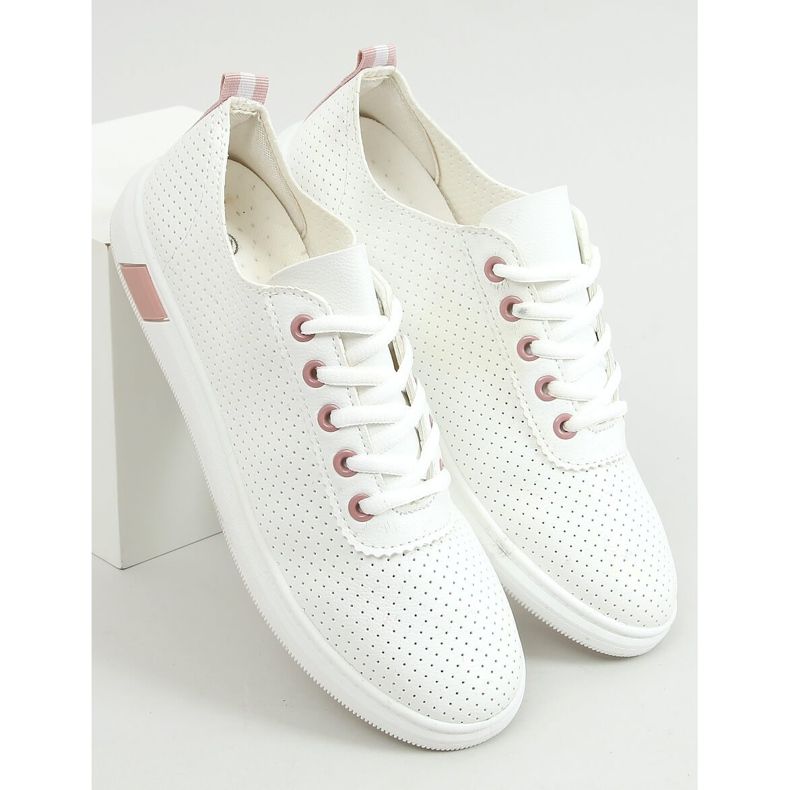 Zapatillas de mujer blancas y rosas LA42 Pink blanco 1