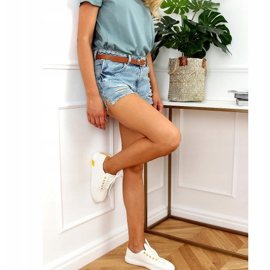Zapatillas de mujer blancas y amarillas LA42 Yellow blanco amarillo 2