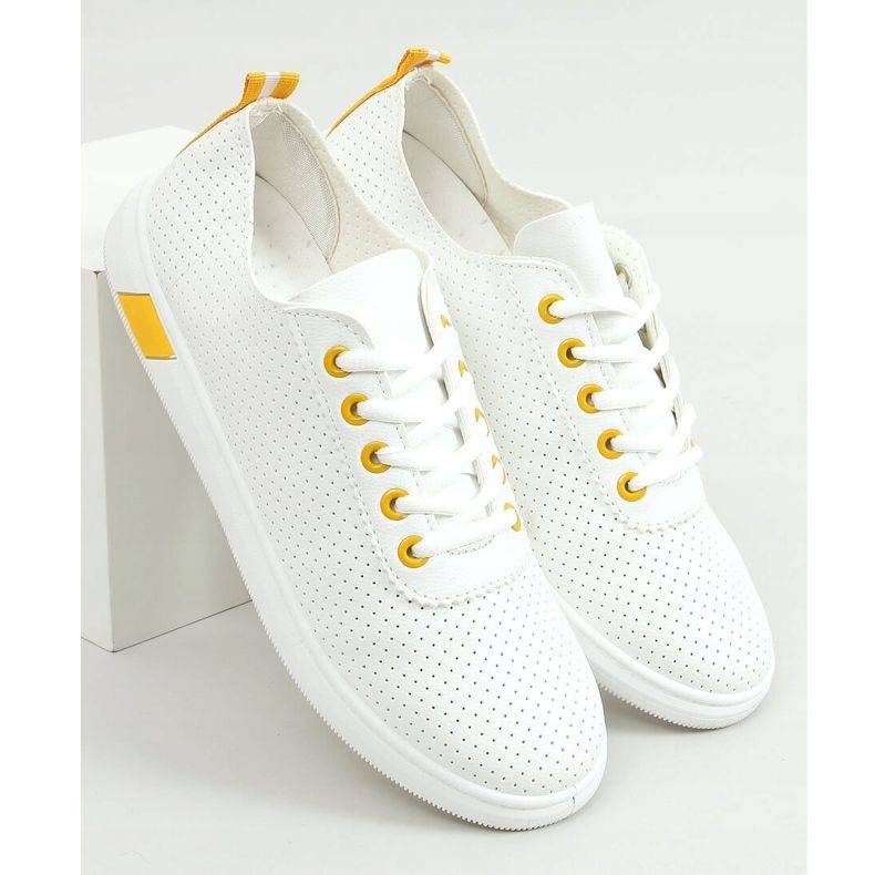 Zapatillas de mujer blancas y amarillas LA42 Yellow blanco amarillo 1
