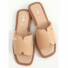 Zapatilla beige de mujer 3526 Camel 1