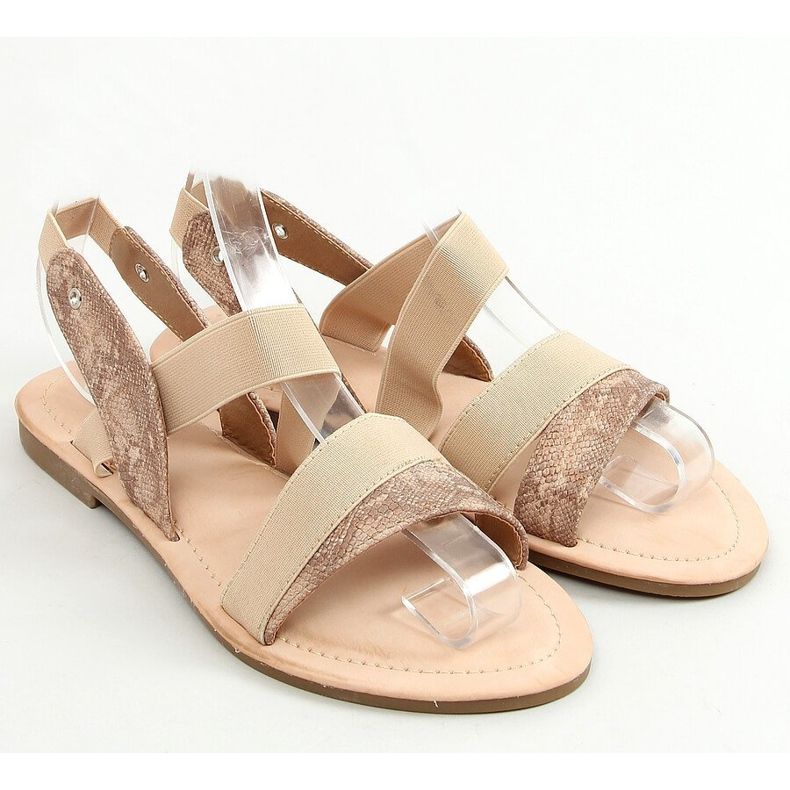 Sandalias beige de mujer S060115 Caqui 1