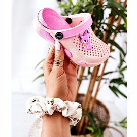 Pantuflas Infantiles Rosa Crocs Rosa Olivia rosado 2