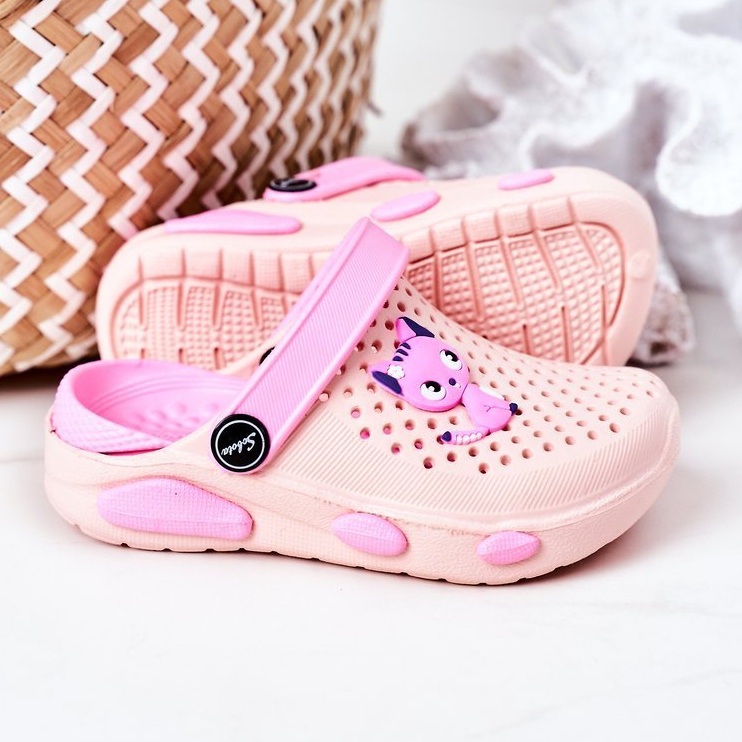 Pantuflas Infantiles Rosa Crocs Rosa Olivia rosado 1