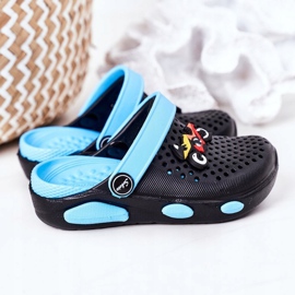 Pantuflas Niños Espuma Kroks Negro-Azul Oliver 1 Pantuflas Niños Espuma Kroks Negro-Azul Oliver 1