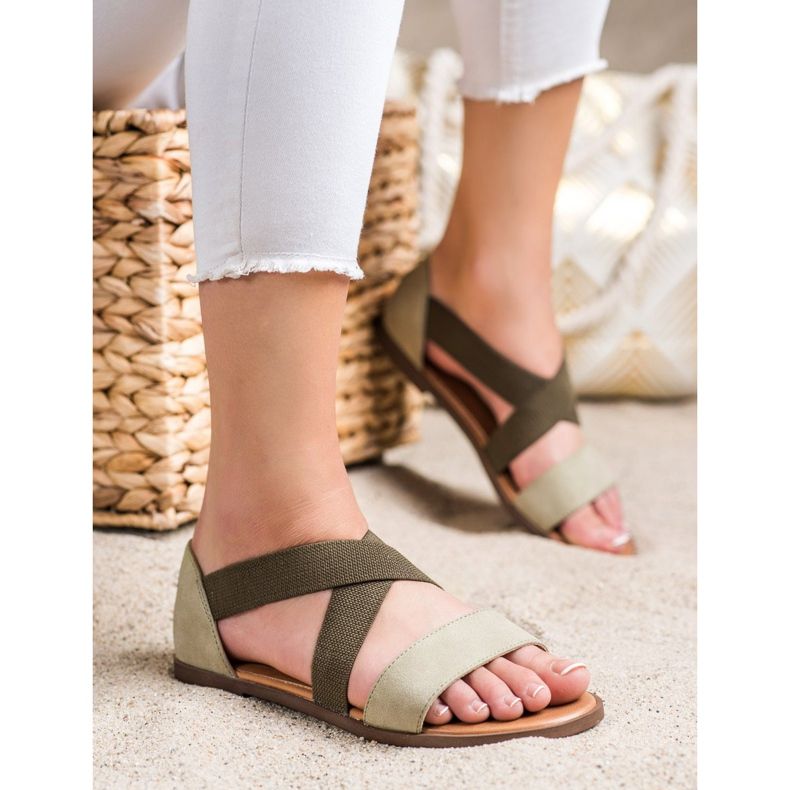 Sandalias cómodas sin cordones de Sergio Leone verde 1 Sandalias cómodas sin cordones de Sergio Leone verde 1