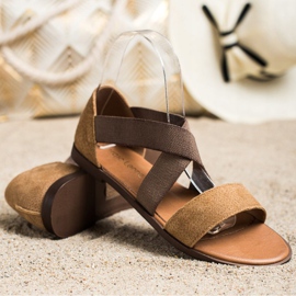 Sandalias cómodas sin cordones de Sergio Leone marrón 1