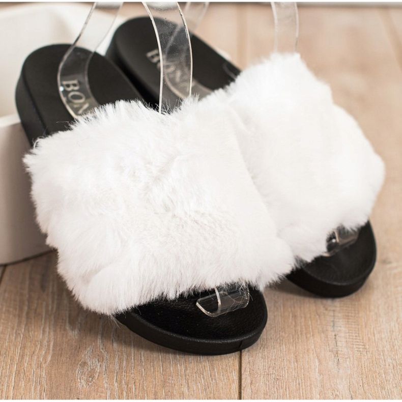 Bona Chanclas casuales con piel blanco 2