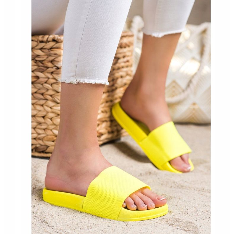 SHELOVET Zapatillas de neón amarillo 1