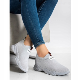 SHELOVET Zapatillas de moda sin cordones grises 3