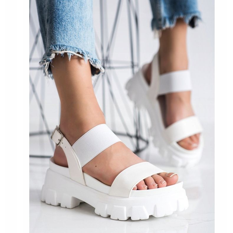 Seastar Sandalias blancas en la plataforma de moda blanco 2 Seastar Sandalias blancas en la plataforma de moda blanco 2
