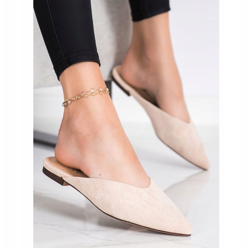 Seastar Pantuflas Spitz Suede beige 1 Seastar Pantuflas Spitz Suede beige 1